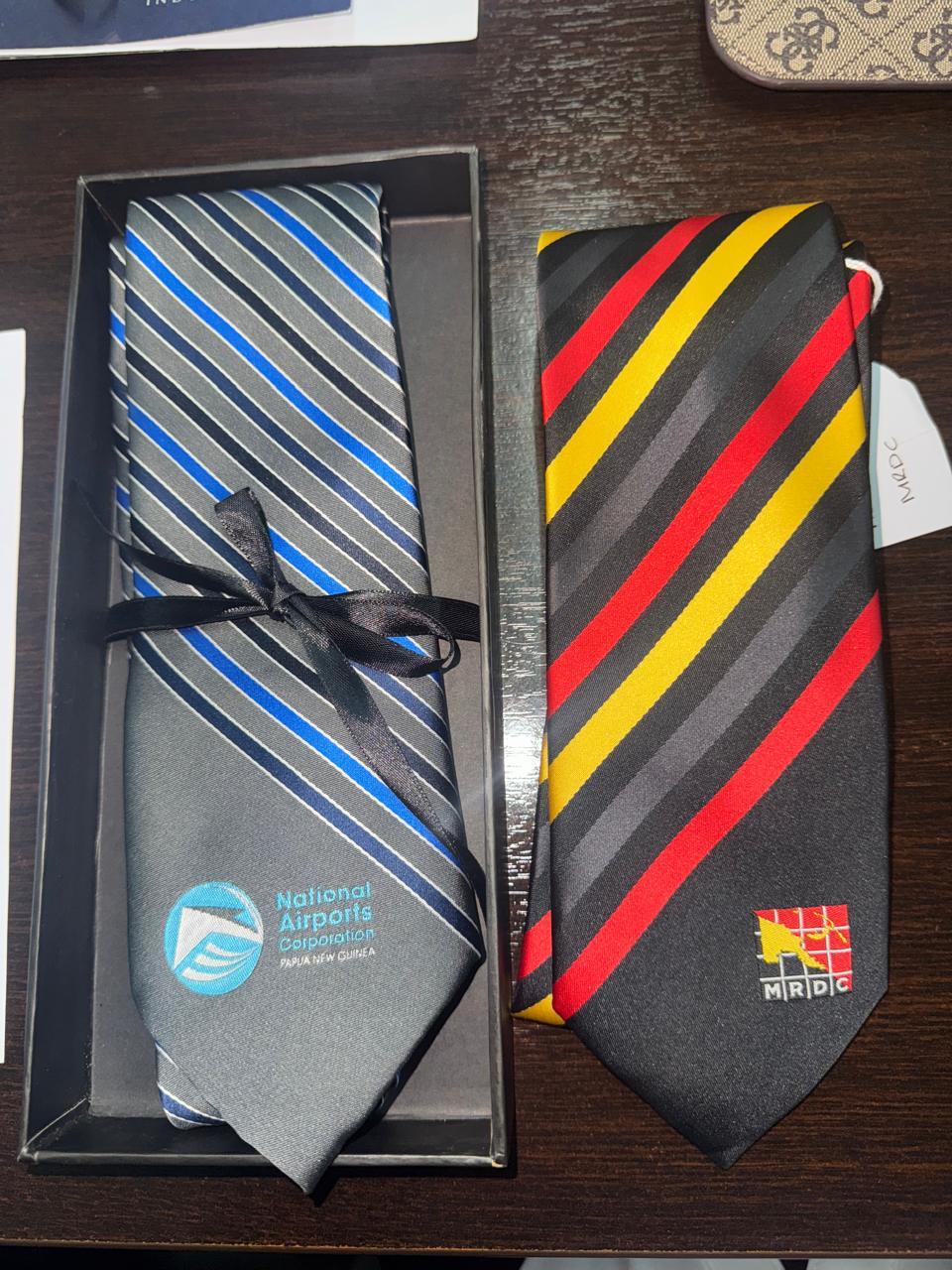 Corporate wear — professional uniforms on display